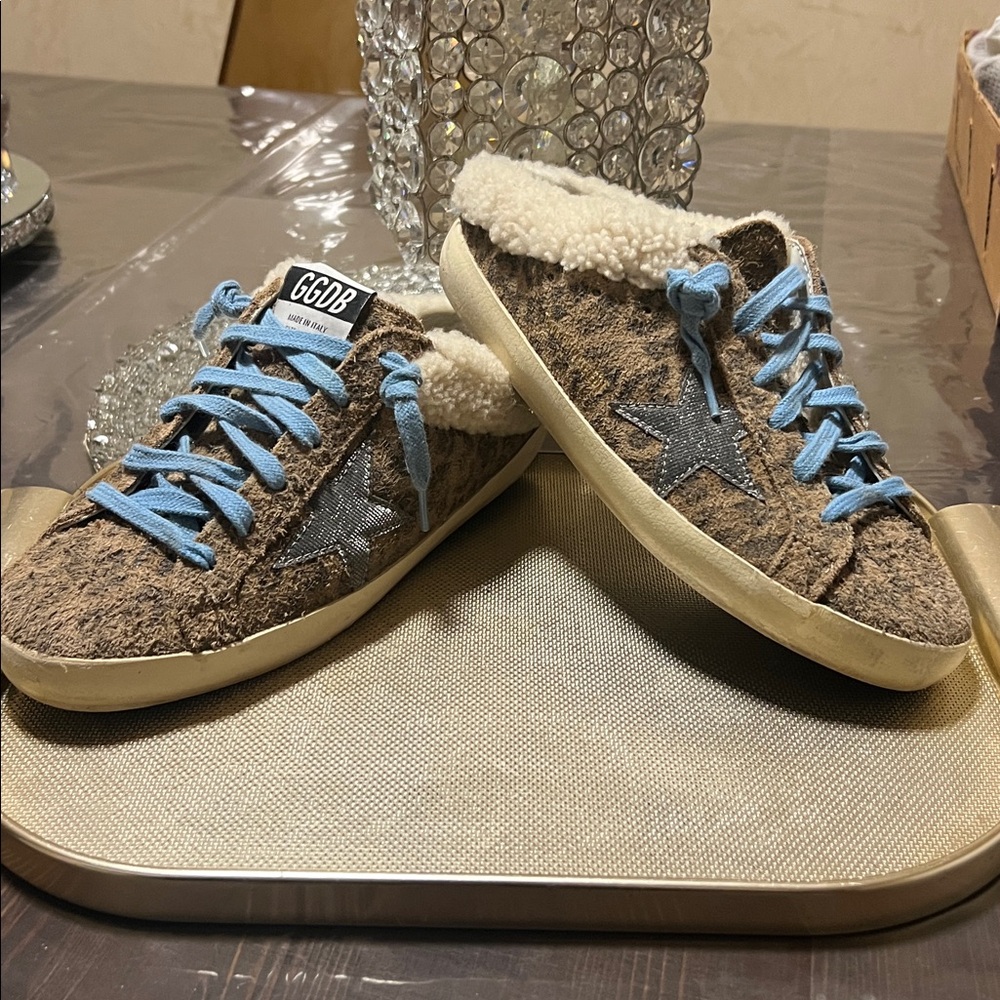 Golden Goose Sabot Shearling Leopard/Blue Laces
Super-Star Private EDT Sneakers - Picture 3 of 15